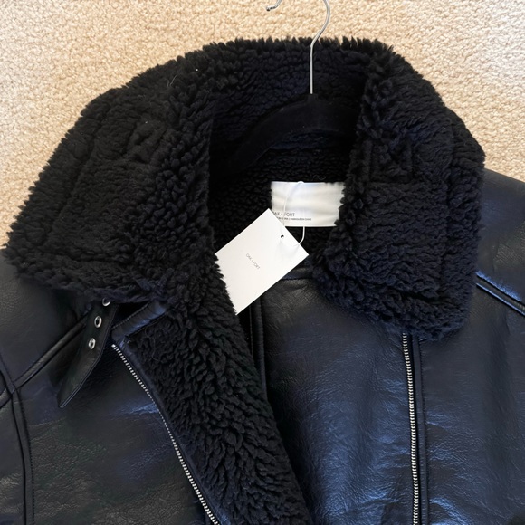 NWT Oak + Fort Oversized Sherpa Aviator Jacket - Picture 5 of 9